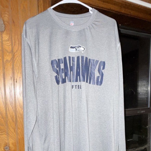 New Era Seattle Seahawks NFL Long Sleeve Shirt XXL Gray Blue Football - Picture 2 of 6